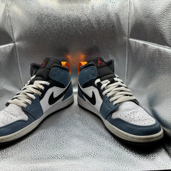 Size 9.5 Nike Air Jordan 1 Mid x Facetasm‎ Fearless White Mens Shoes CU2802-100 main image 7